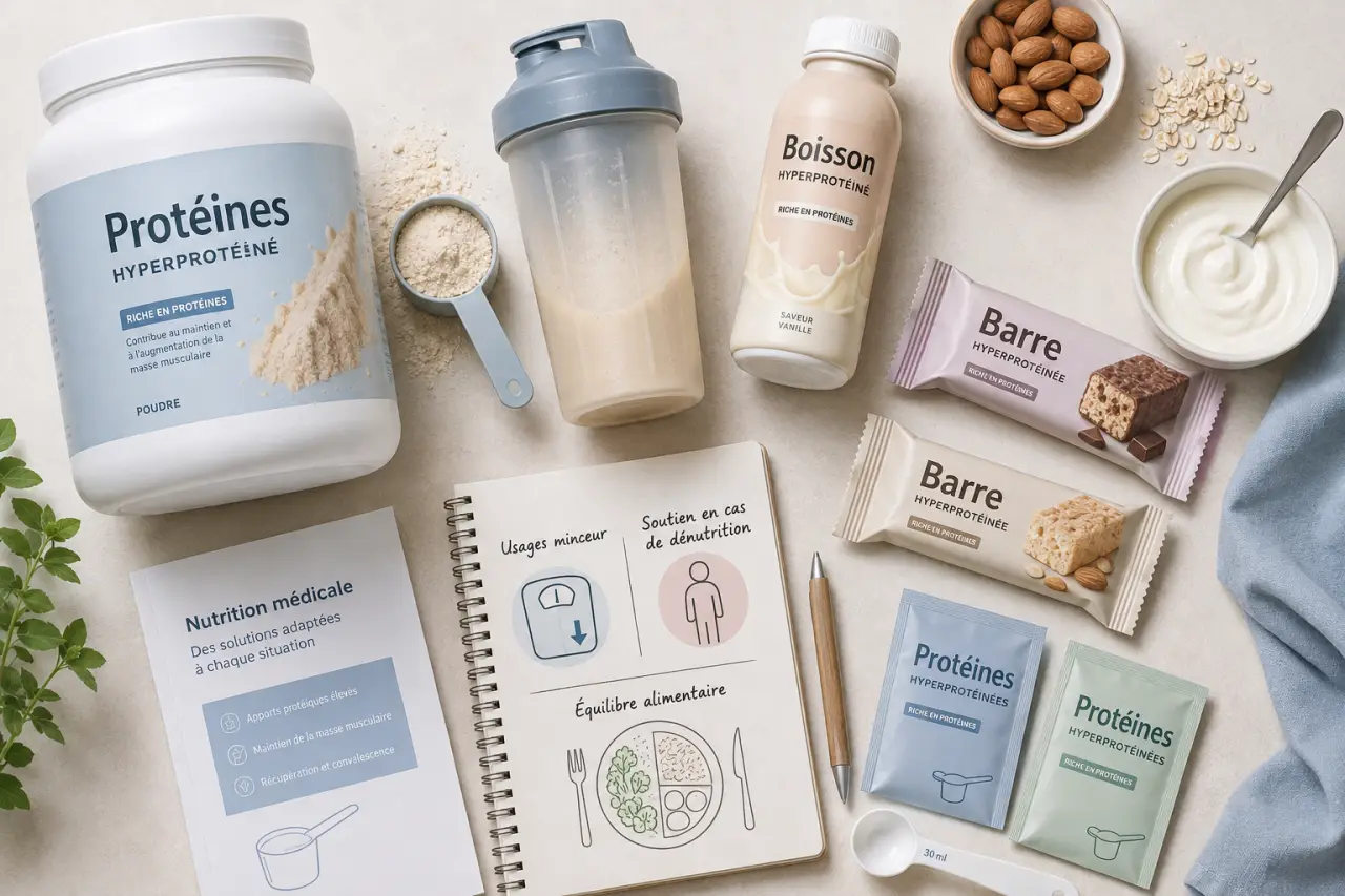 Compléments alimentaires hyperprotéinés : usages minceur, dénutrition et bons formats