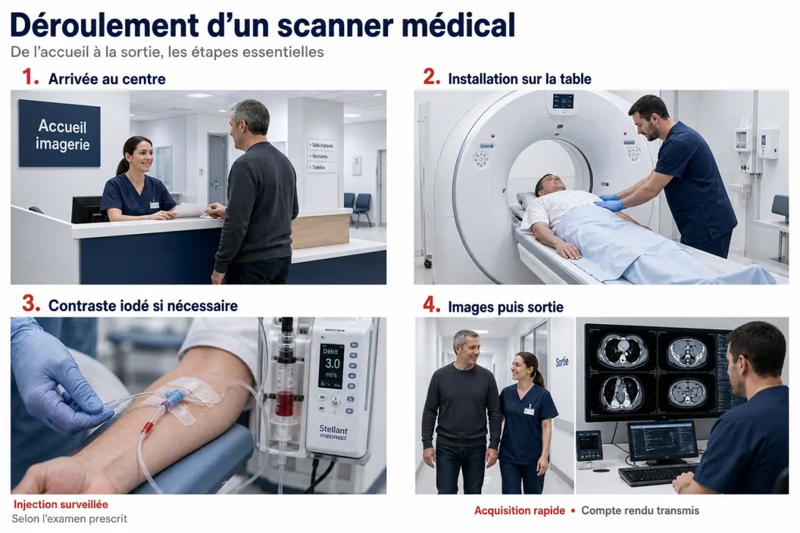 Scanner médical : déroulement étape par étape de l’examen du rendez-vous à la sortie