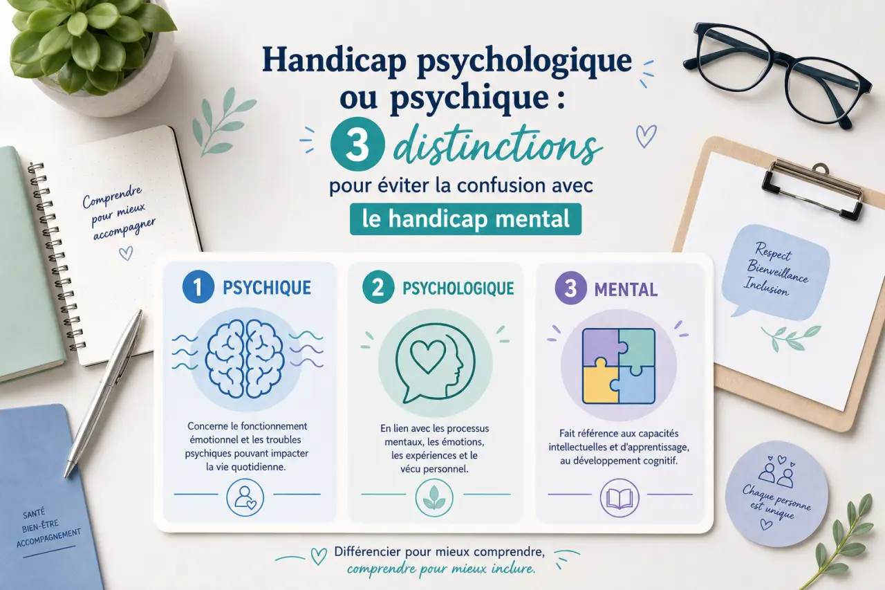 Handicap psychologique ou psychique : 3 distinctions pour éviter la confusion avec le handicap mental
