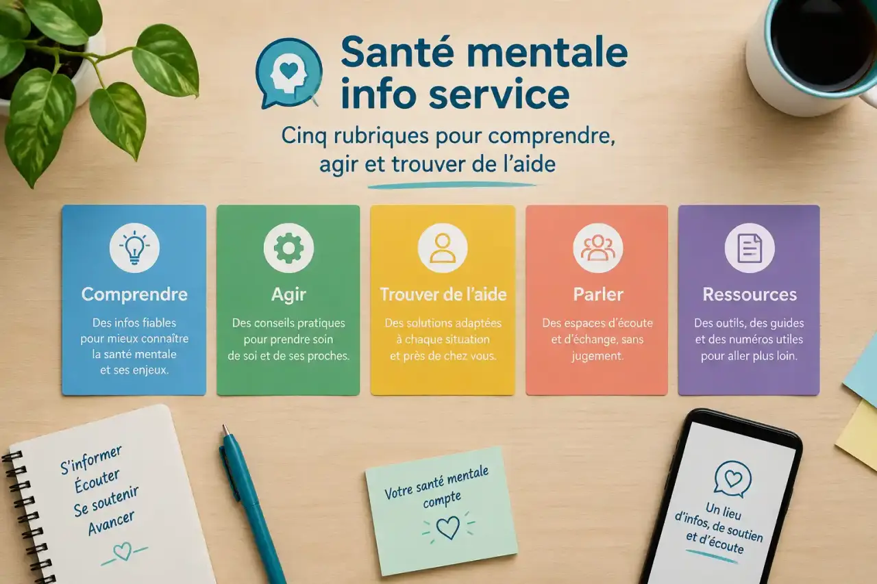 Santé mentale info service : cinq rubriques pour comprendre, agir et trouver de l’aide