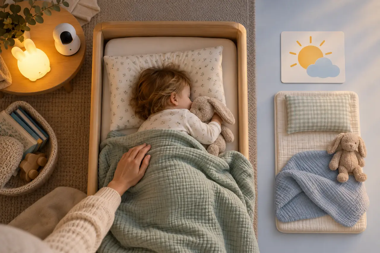 Sommeil de bébé perturbé à 18 mois : rassurer la nuit sans supprimer la sieste