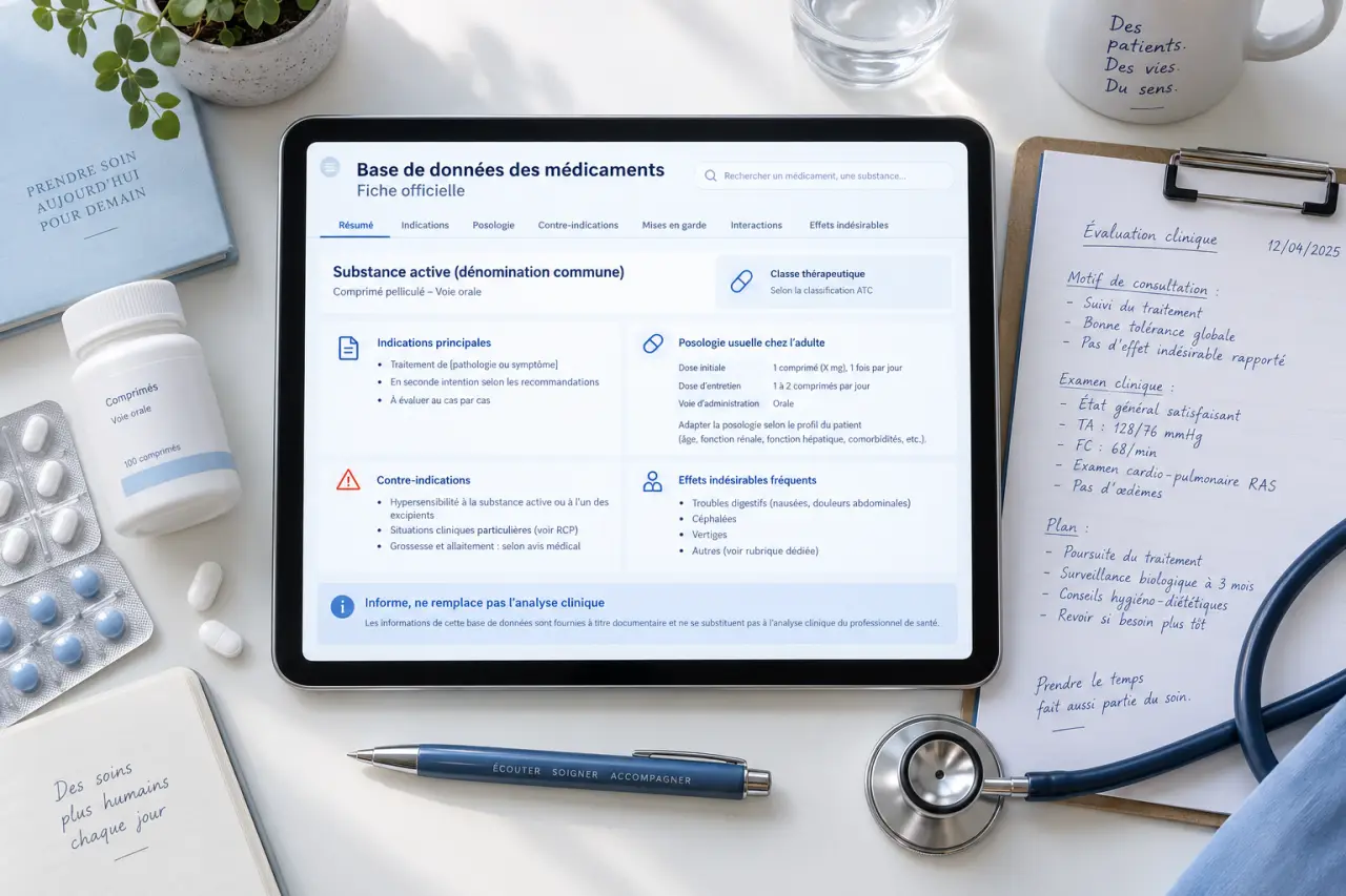 Base de données des médicaments : la fiche officielle informe, mais ne remplace pas l’analyse clinique