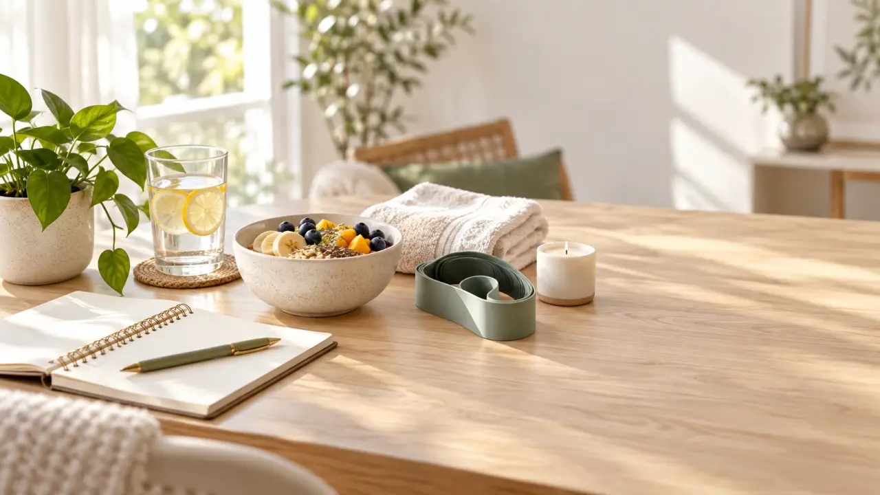 Personne profitant d'un moment calme et naturel dans un intérieur lumineux